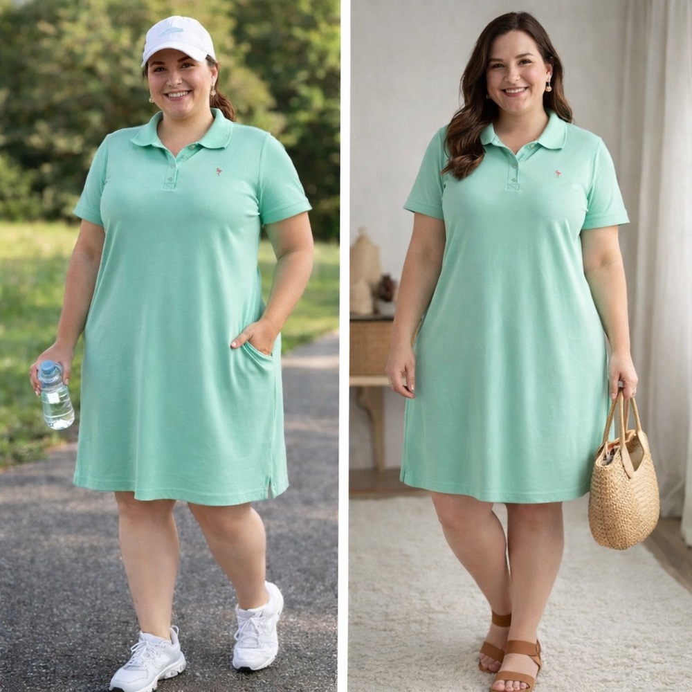 J. Crew Mint Green Polo Shirt Dress